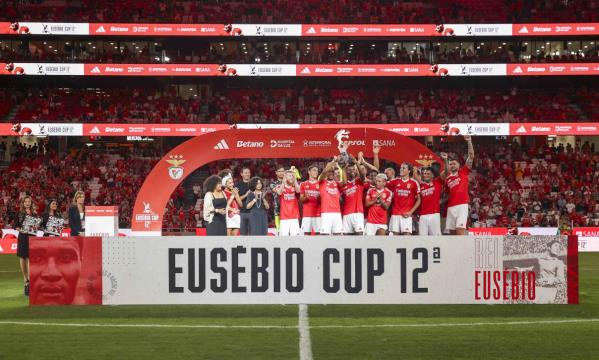 Festejo dos jogadores do Benfica
