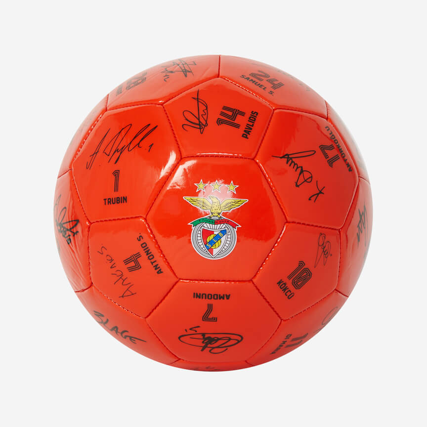 SL Benfica's 2024-2025 Red Ball with the Team Signatures