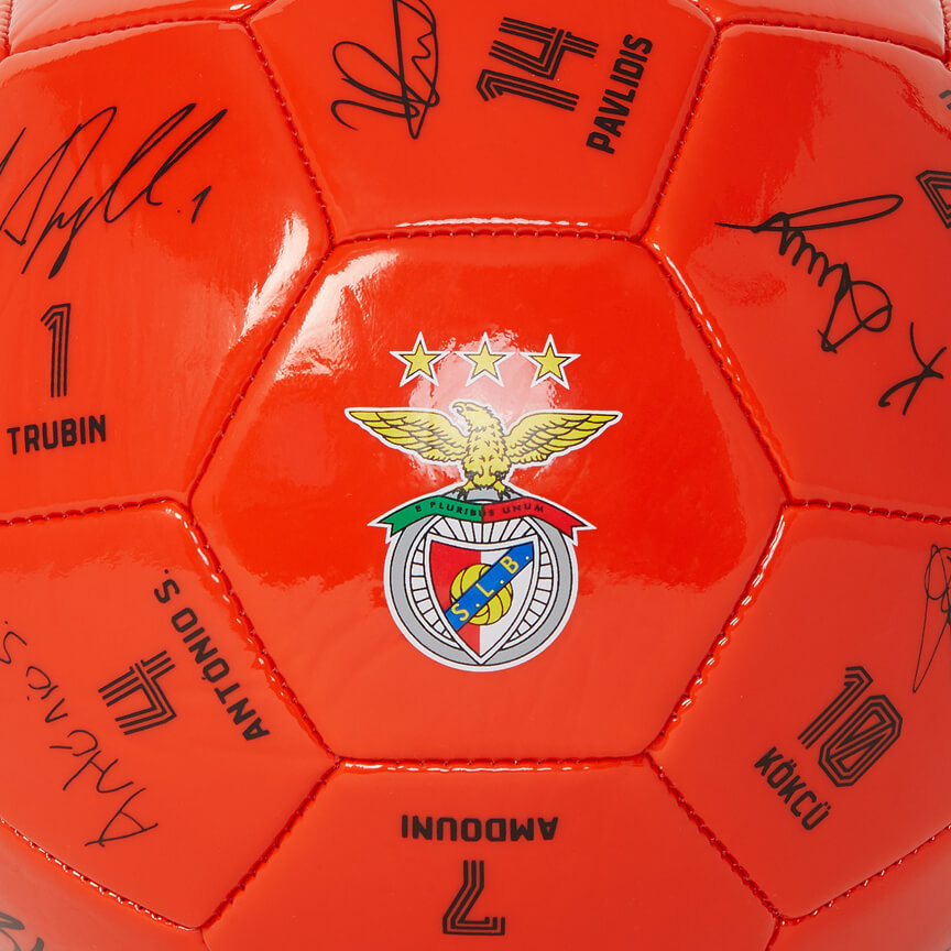 SL Benfica's 2024-2025 Red Ball with the Team Signatures