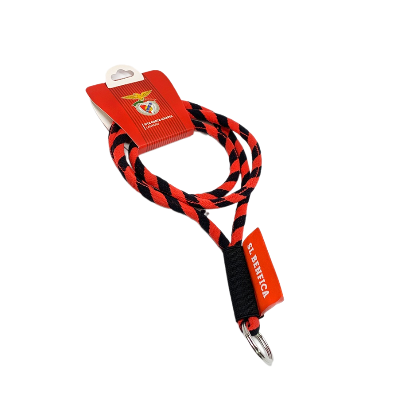 Lanyard Tubular Vermelha e Preta SL Benfica