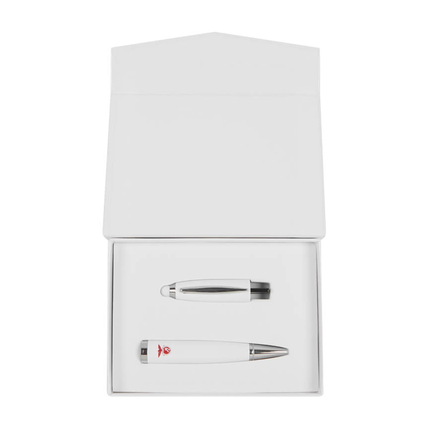 Benfica White Pen with USB Pen