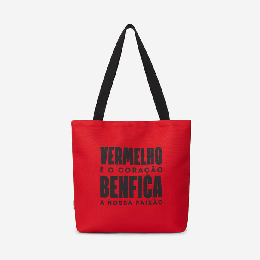 Tote Bag Vermelho É o Coração Benfica a Nossa Paixão