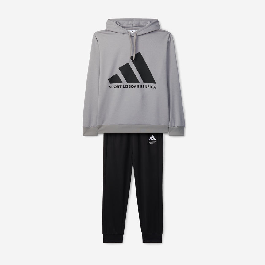 Fato de Treino Cinza e Preto SL Benfica x Adidas