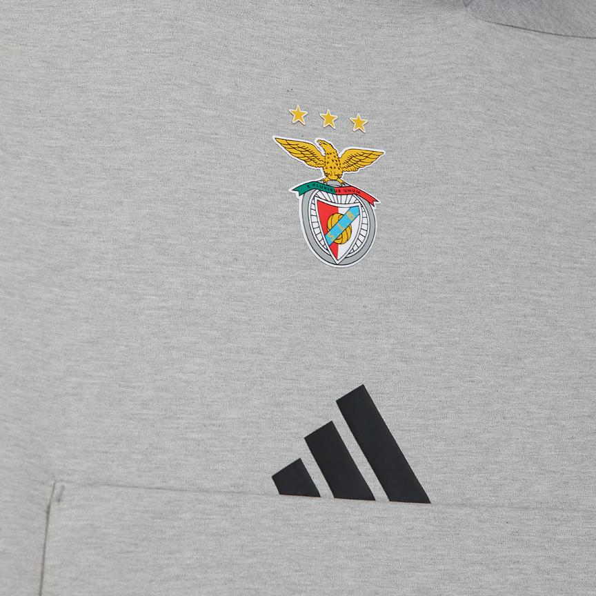 Sweatshirt Cinza com Capuz Sport Lisboa e Benfica x Adidas